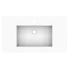 Glacier Cast Marble Moulded Top 900mm Centre Bowl 1 Tap Hole in Gloss White