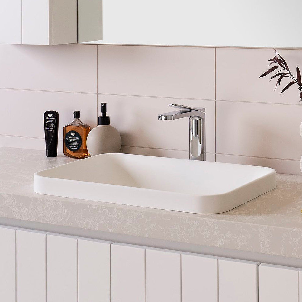 Pride Semi-Inset Basin in Gloss White