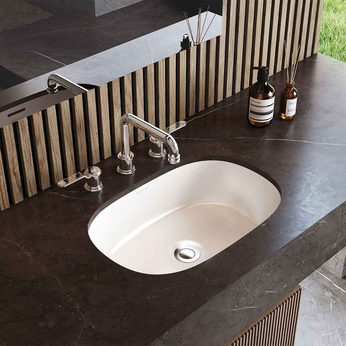 Victoria + Albert Barcelona 53 Undermount Basin With Overfow, Gloss White