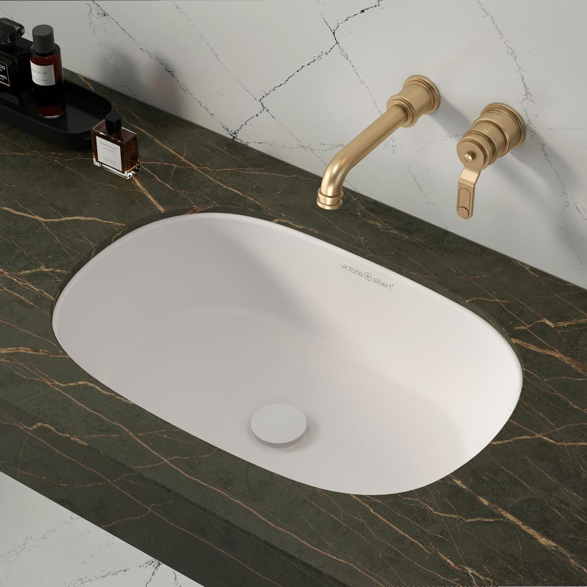 Victoria + Albert Barcelona 56 Undermount Basin With Overfow, Matte White