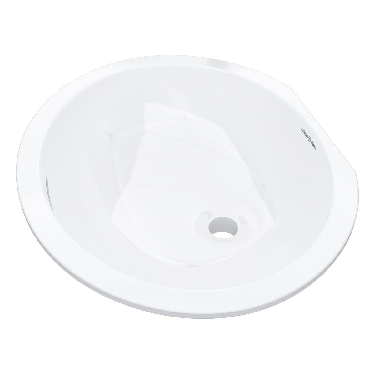 Victoria + Albert Laceno 49 Oval Undermount Basin With Internal Overflow, Gloss White