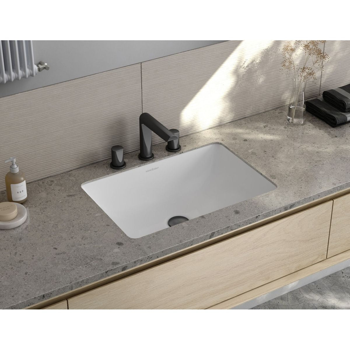 Victoria + Albert Laceno 57 Rectangular Undermount Basin With Internal Overflow, Gloss White
