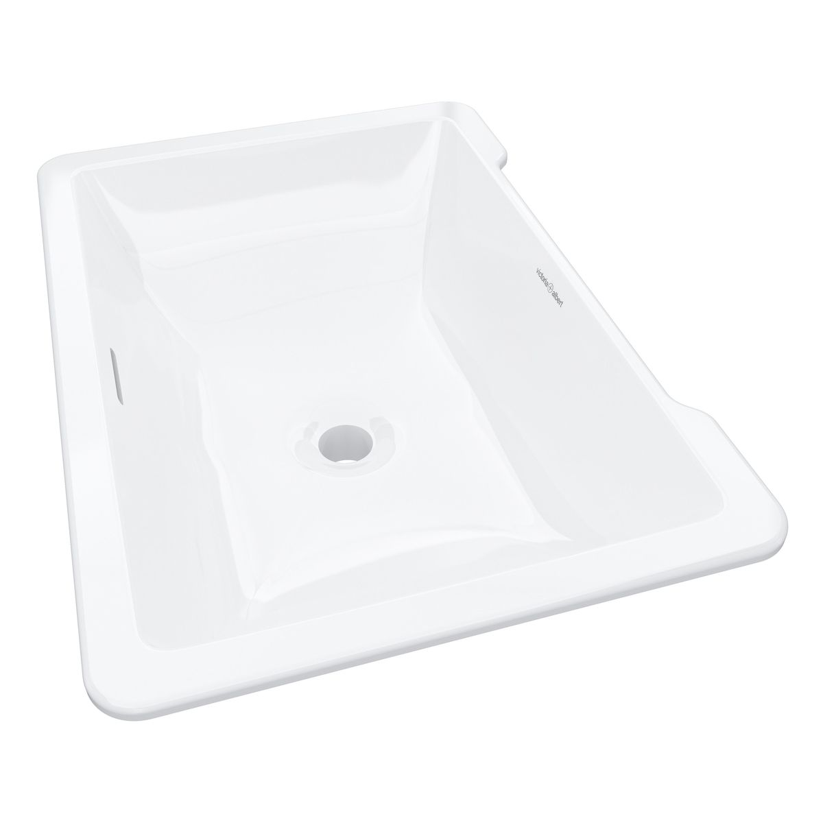 Victoria + Albert Laceno 57 Rectangular Undermount Basin With Internal Overflow, Gloss White