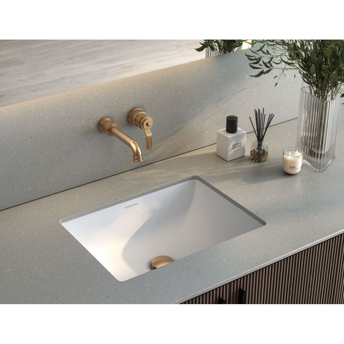 Victoria + Albert Laceno 52 Rectangular Undermount Basin With Internal Overflow, Matte White