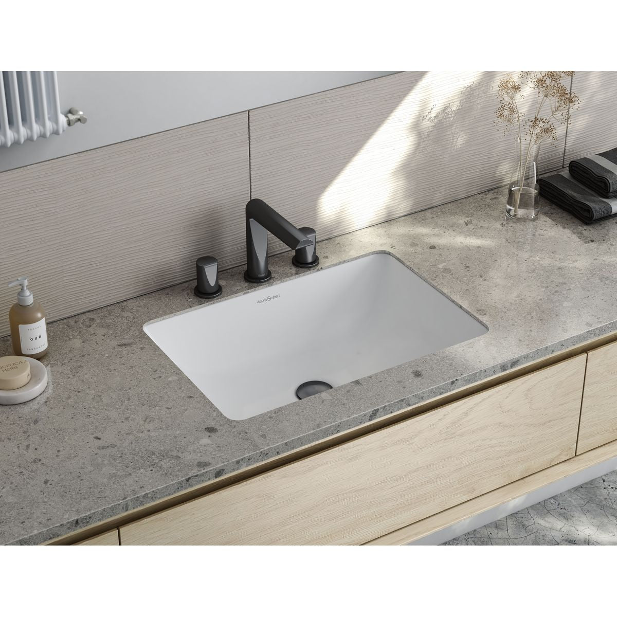 Victoria + Albert Laceno 57 Rectangular Undermount Basin With Internal Overflow, Matte White