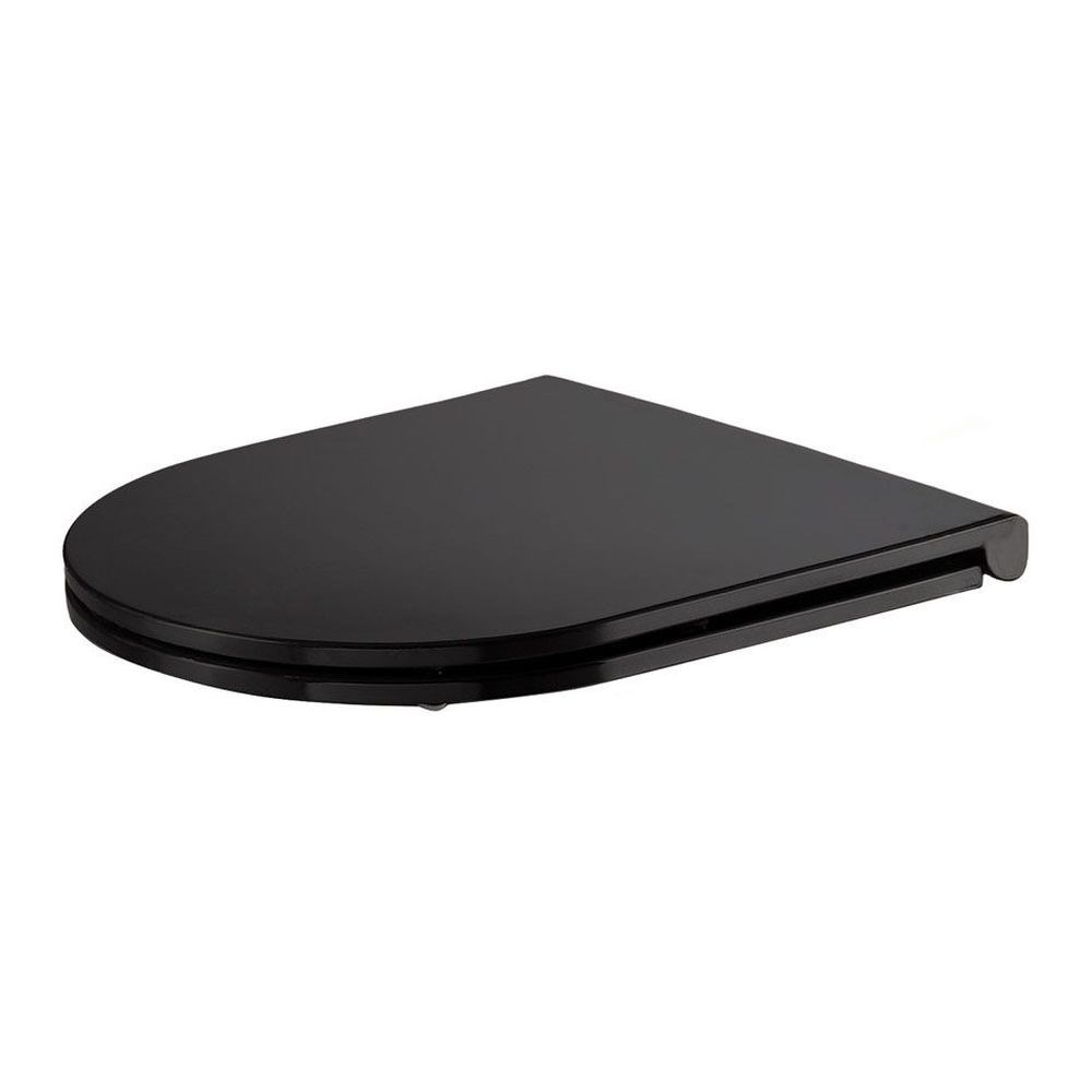 Slim Gloss Toilet Seat, Matte Black
