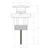 ADP Universal Plug & Waste in Brushed Copper (Electroplated)
