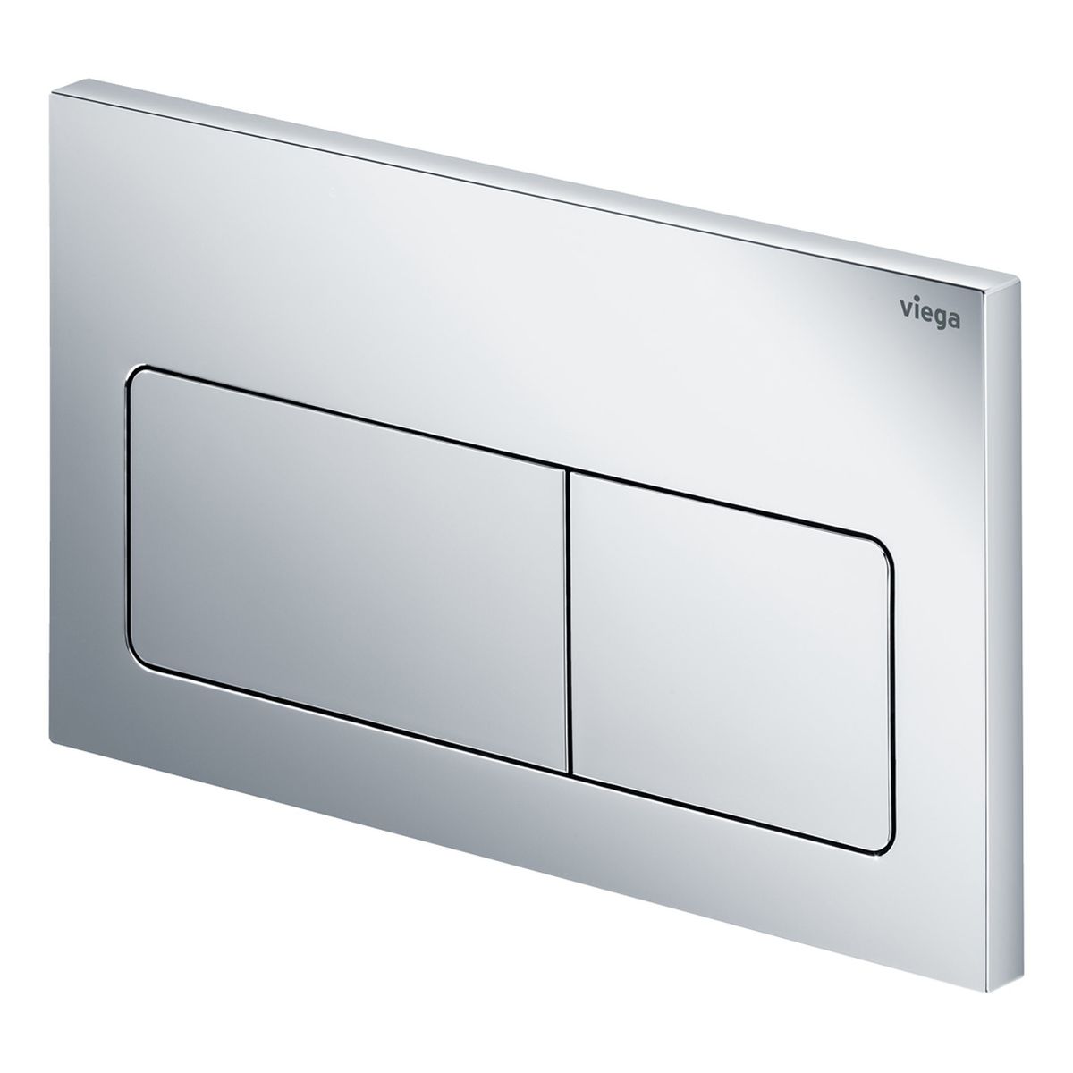Viega Visign Life5 Soft Rectangular Button Flush Plate, Chrome