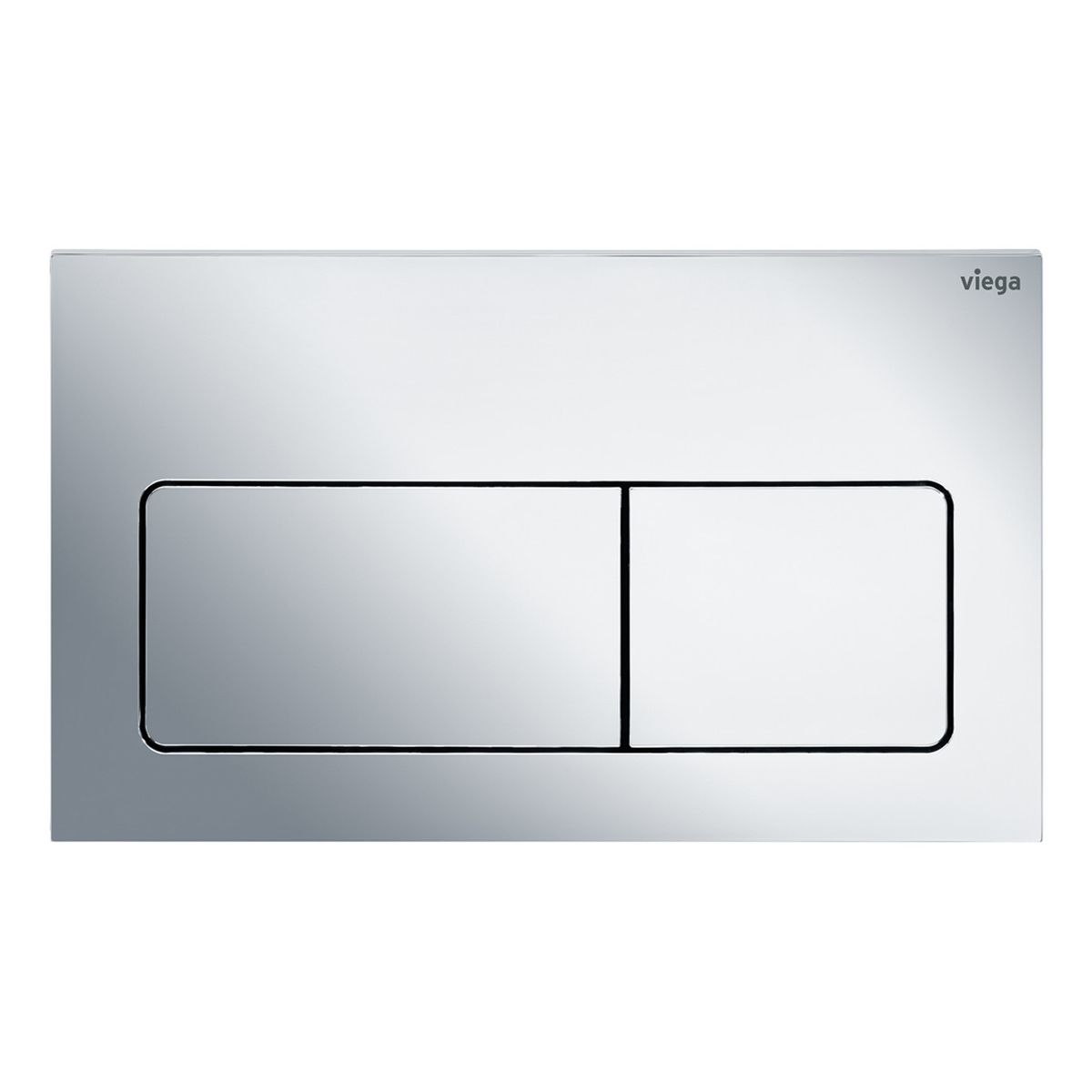 Viega Visign Life5 Soft Rectangular Button Flush Plate, Chrome