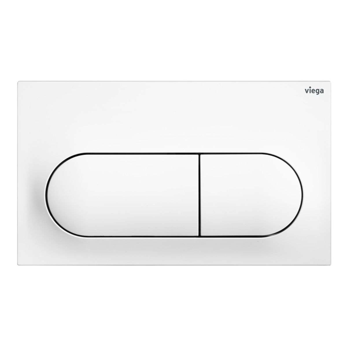 Viega Visign Life6 Pill Button Flush Plate, Gloss White