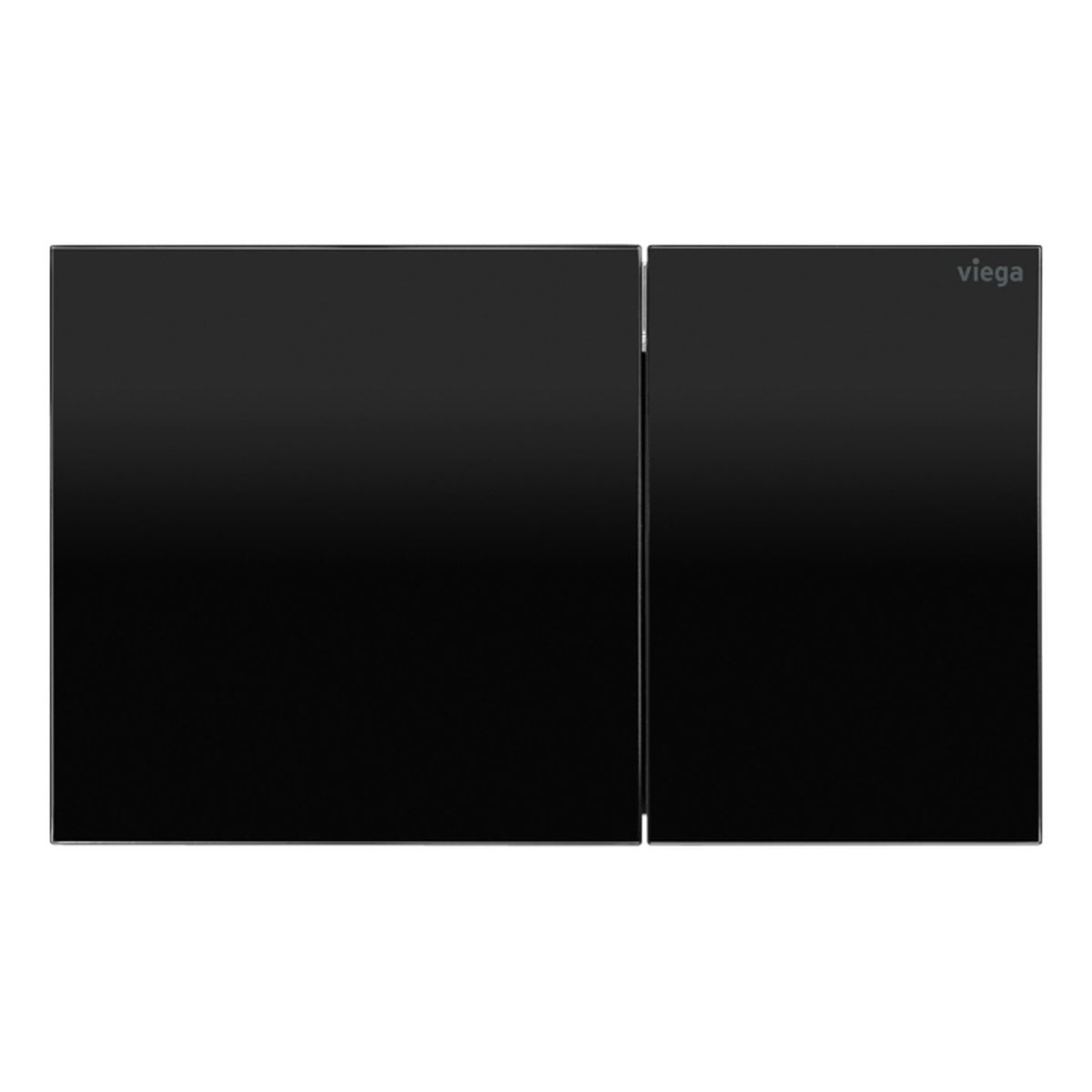 Viega Visign More 200 Angled Flush Plate, Black Glass