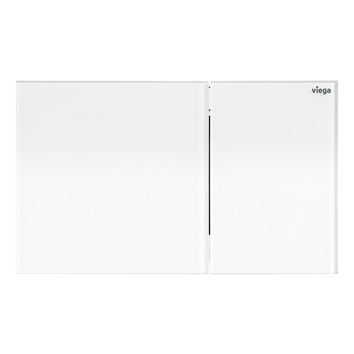 Viega Visign More 200 Angled Flush Plate, White Glass