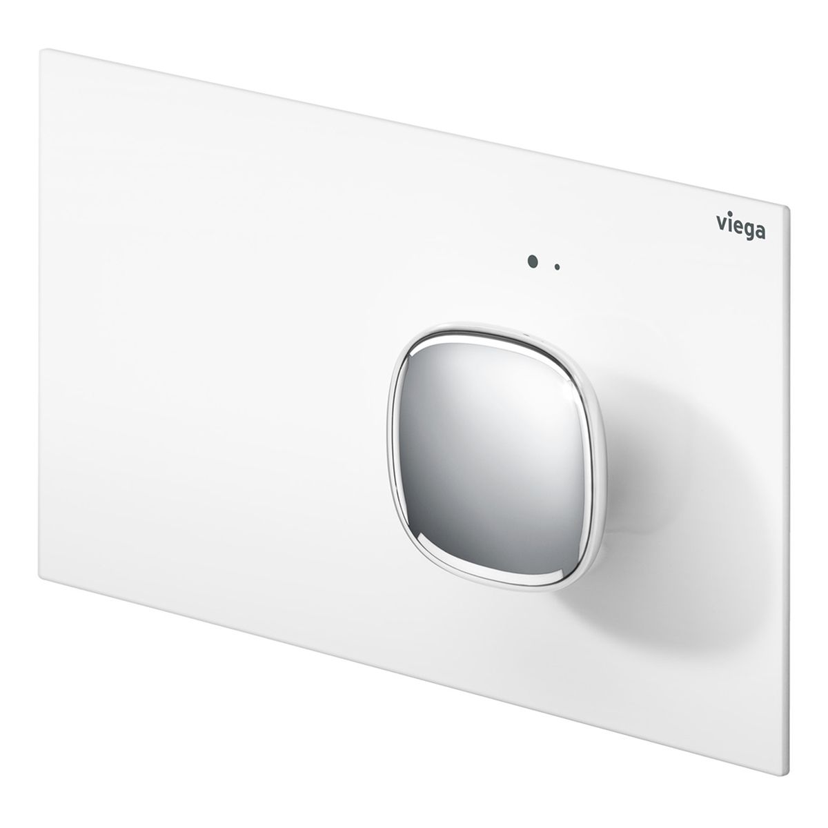 Viega Visign More 202 Electronic Flush Plate with LED Lamps, White and Chrome