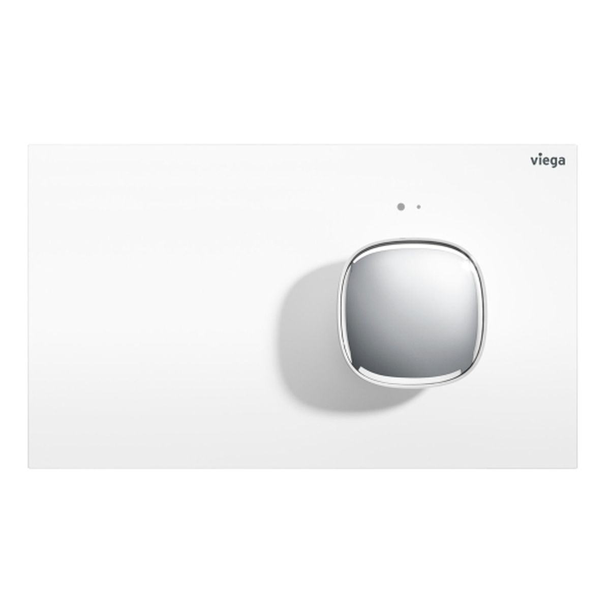 Viega Visign More 202 Electronic Flush Plate with LED Lamps, White and Chrome