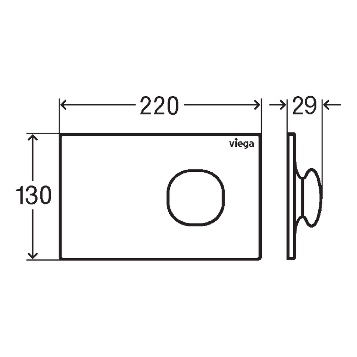 Viega Visign More 202 Electronic Flush Plate with LED Lamps, White
