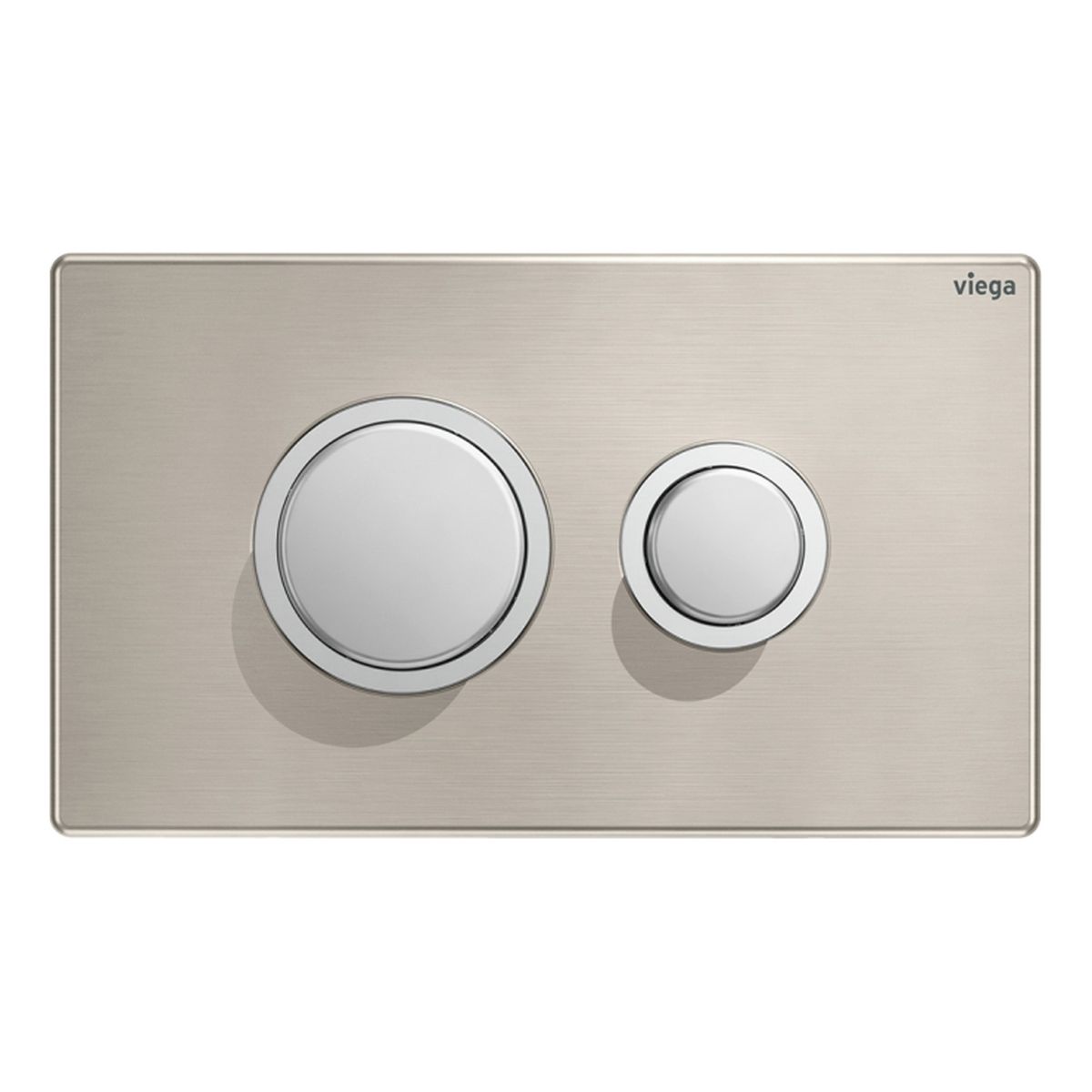 Viega Visign Public 11 Raised Button Flush Plate, Stainless Steel