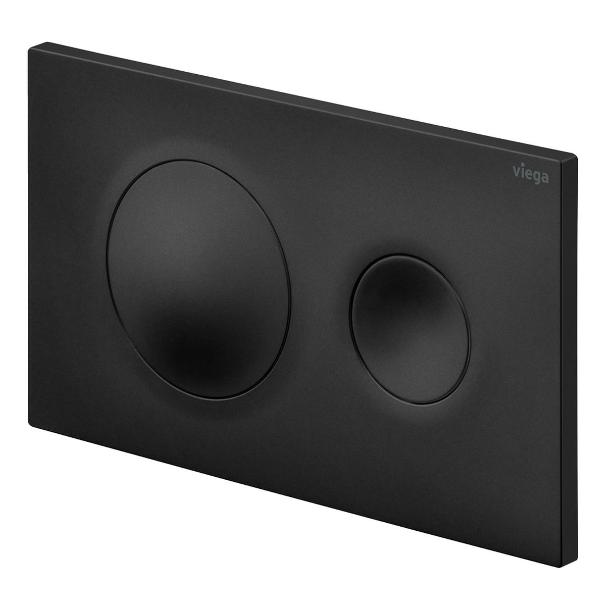 Viega Visign Style20 Round Button Flush Plate, Matte Black