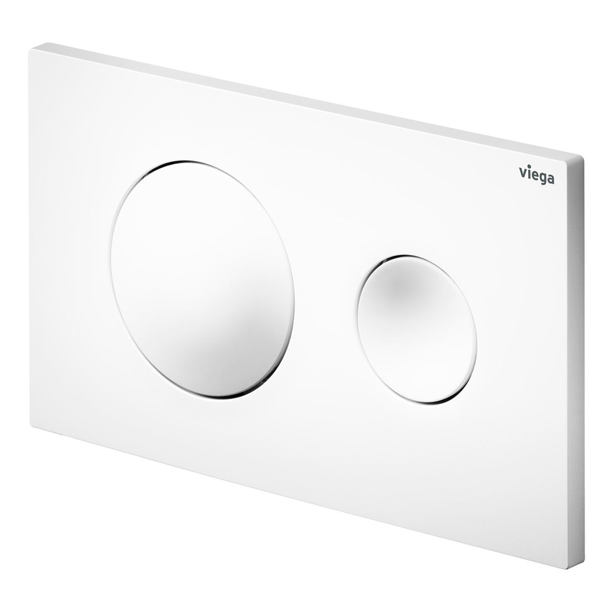 Viega Visign Style20 Round Button Flush Plate, Gloss White