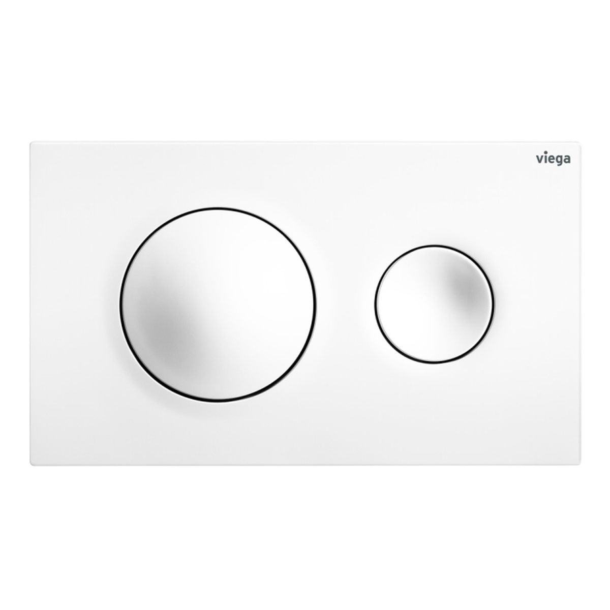 Viega Visign Style20 Round Button Flush Plate, Gloss White