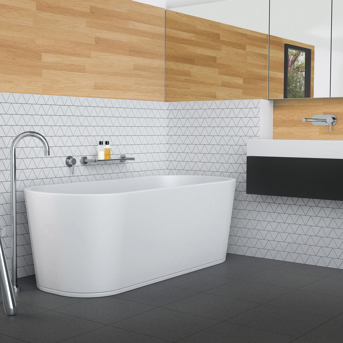 Vivid Wall Basin Mixer Set 200mm