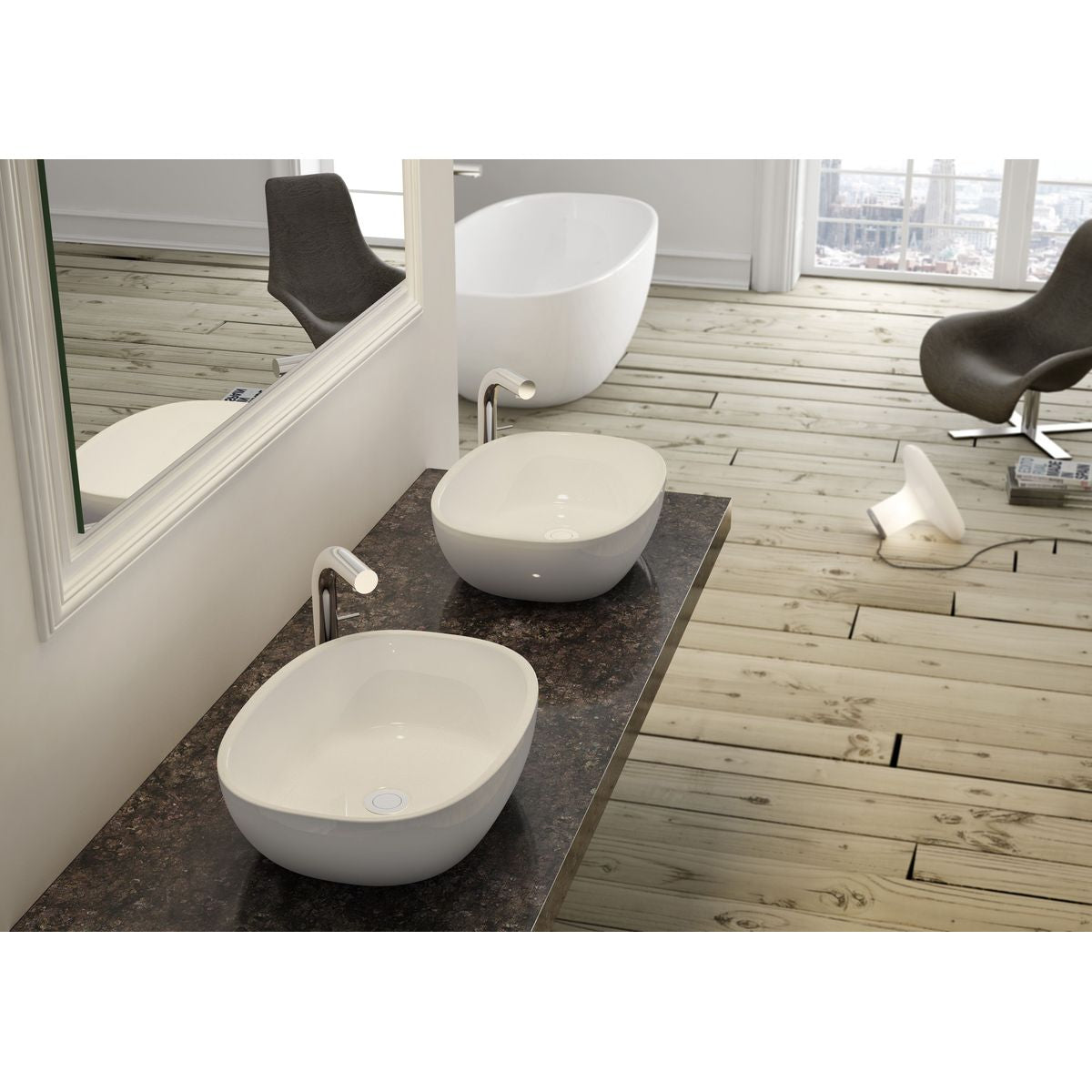 Victoria + Albert Barcelona 64 Basin, Gloss White