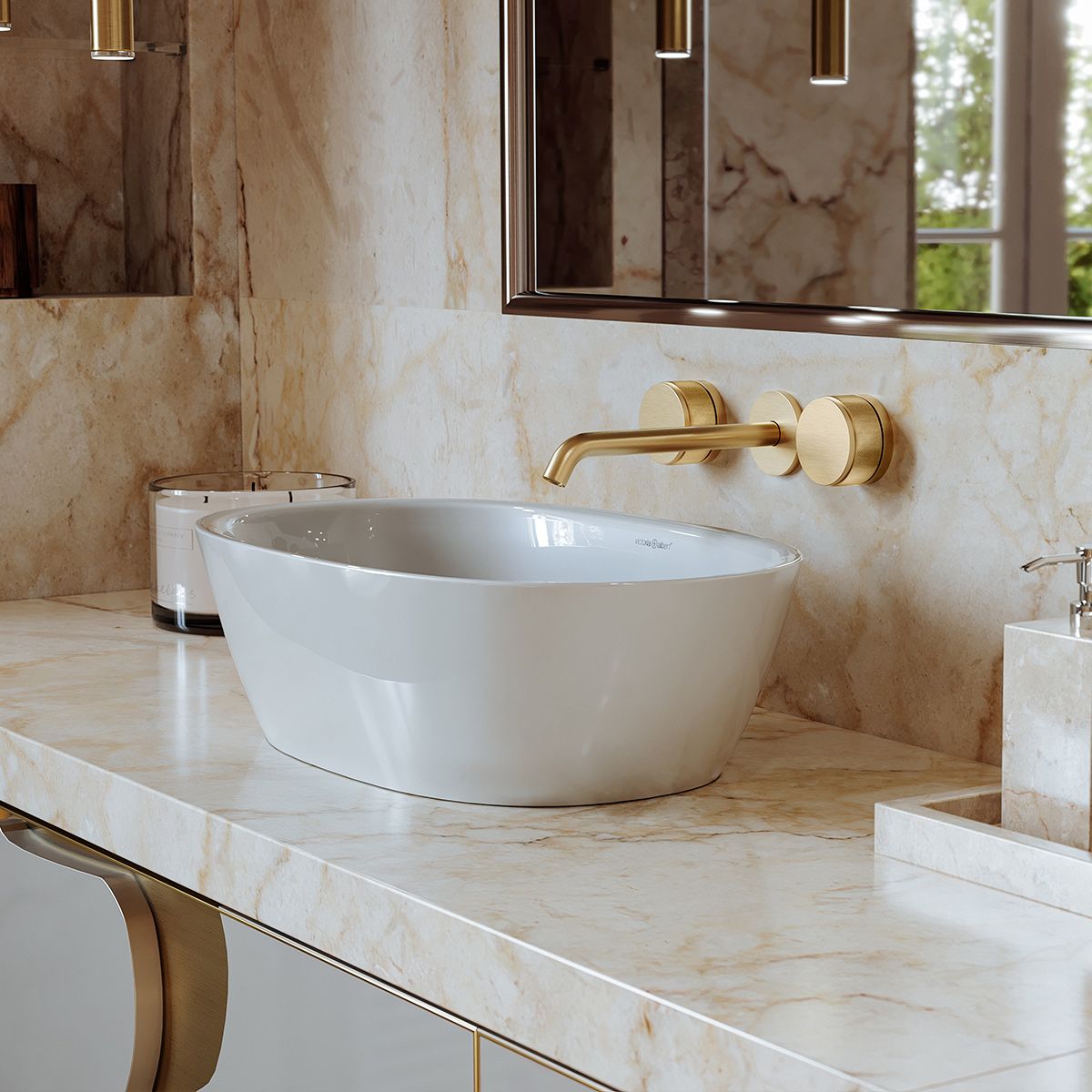Victoria + Albert Lussari 55 Basin, Matte White