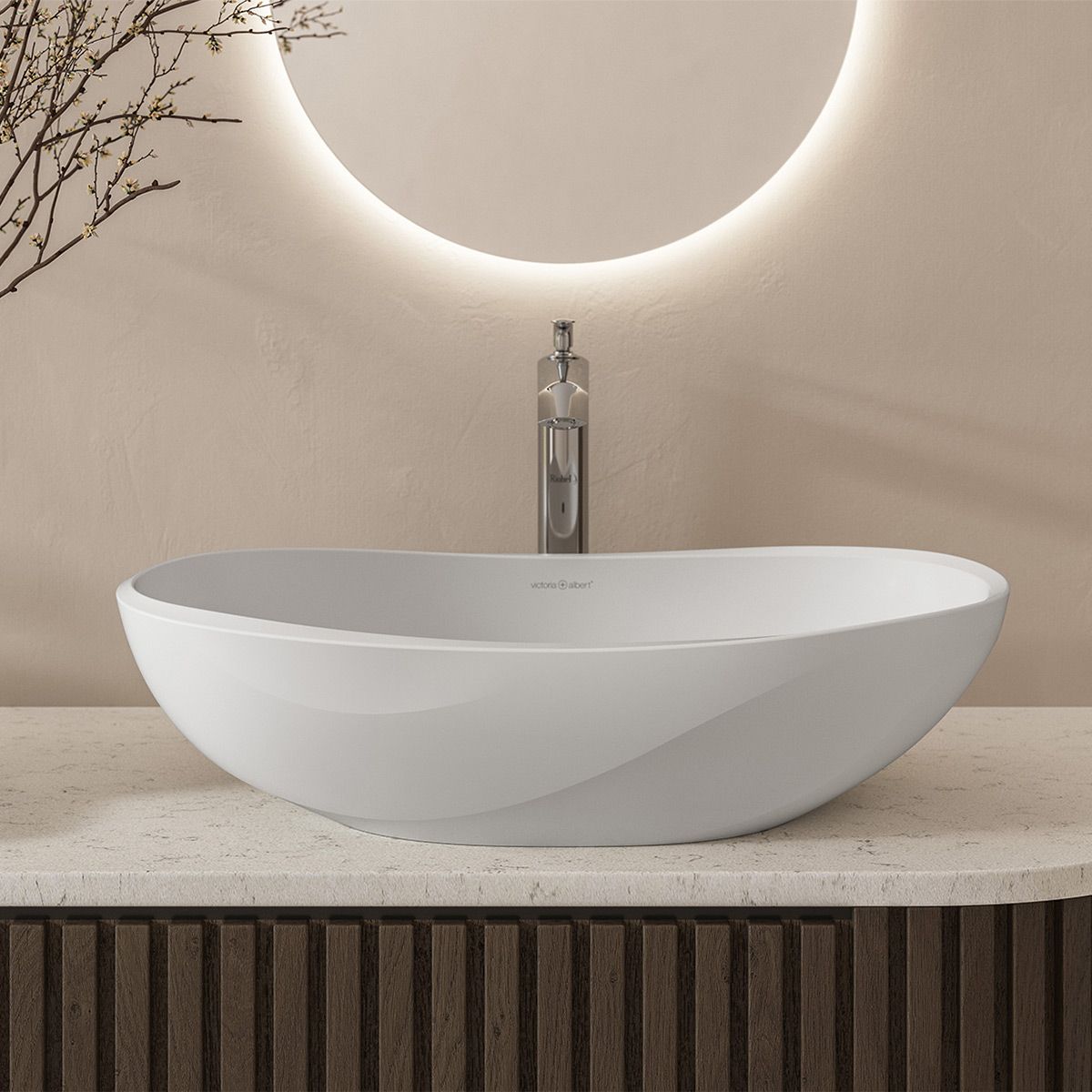 Victoria + Albert Seros 55 Basin, Matte White