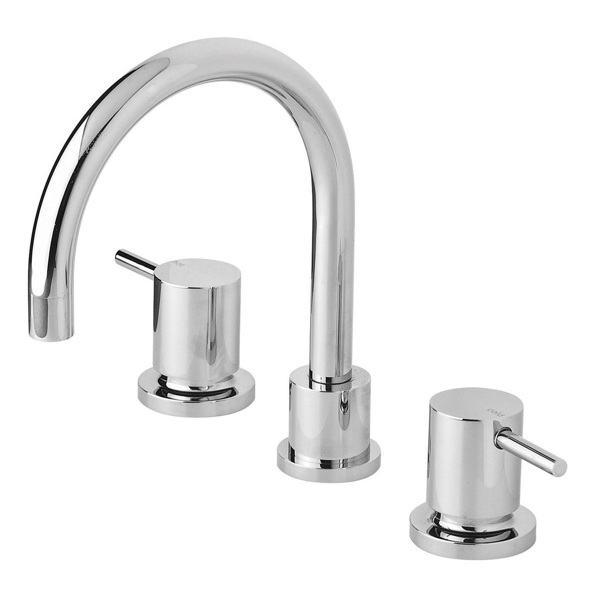 Vivid Pin Lever Basin Set Swivel Gooseneck Outlet, Lead Free