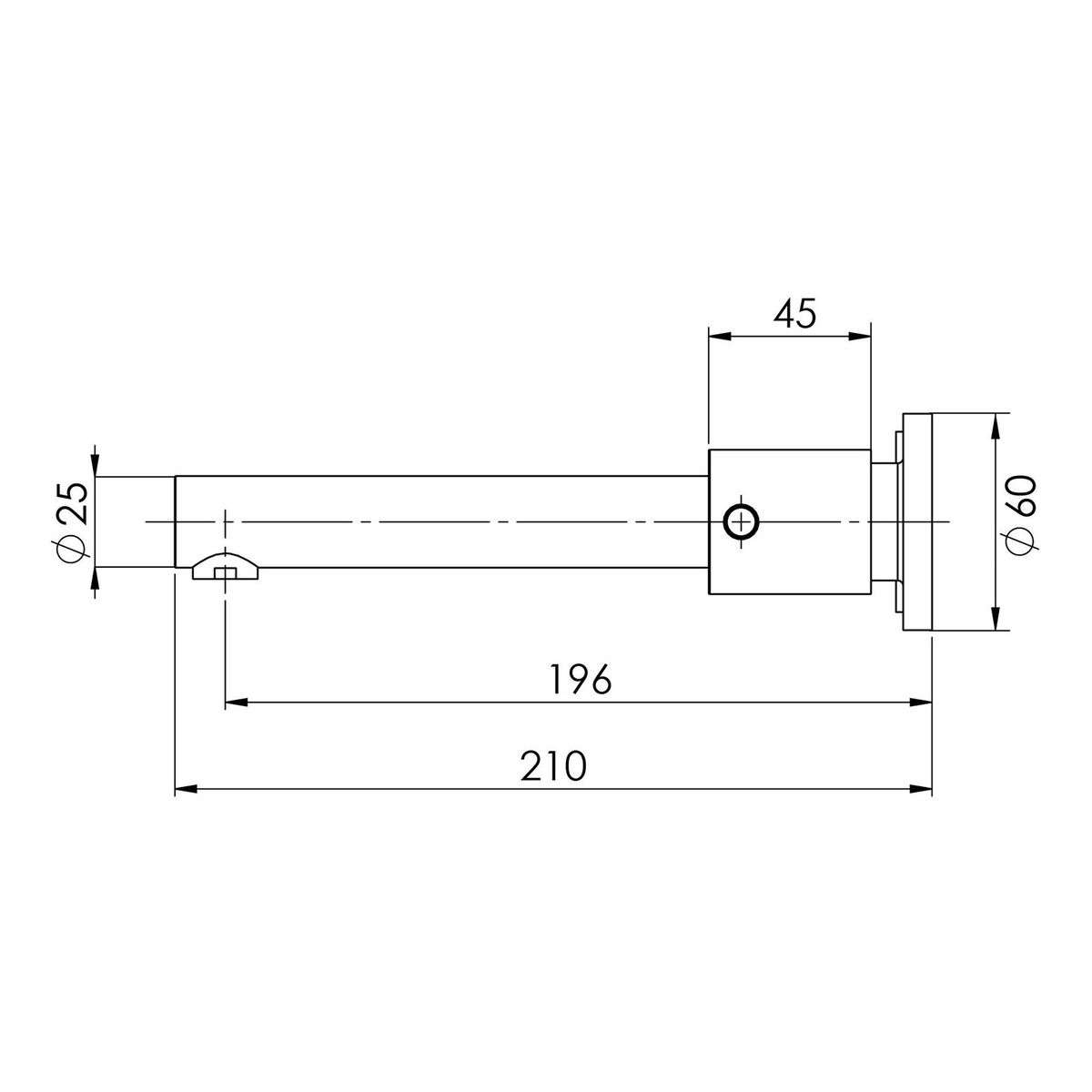 Vivid Pin Lever Bath Set 200mm 15mm Extended Spindles