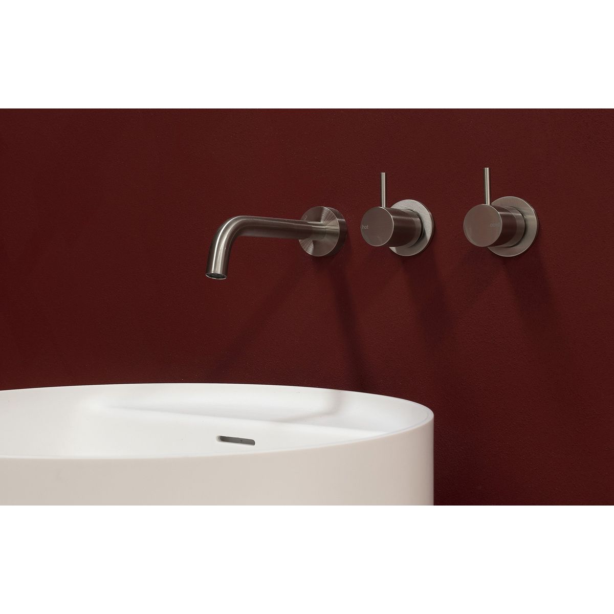 Vivid Slimline Wall Top Assemblies - Brushed Nickel, Lead Free