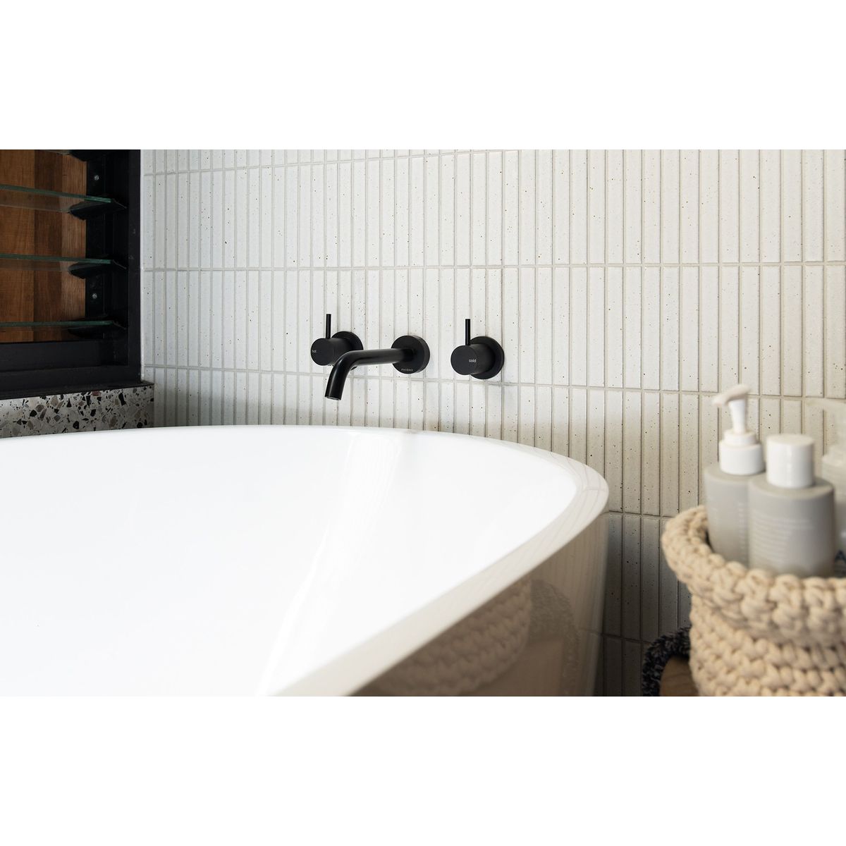 Vivid Slimline Wall Top Assemblies, Lead Free - Matte Black