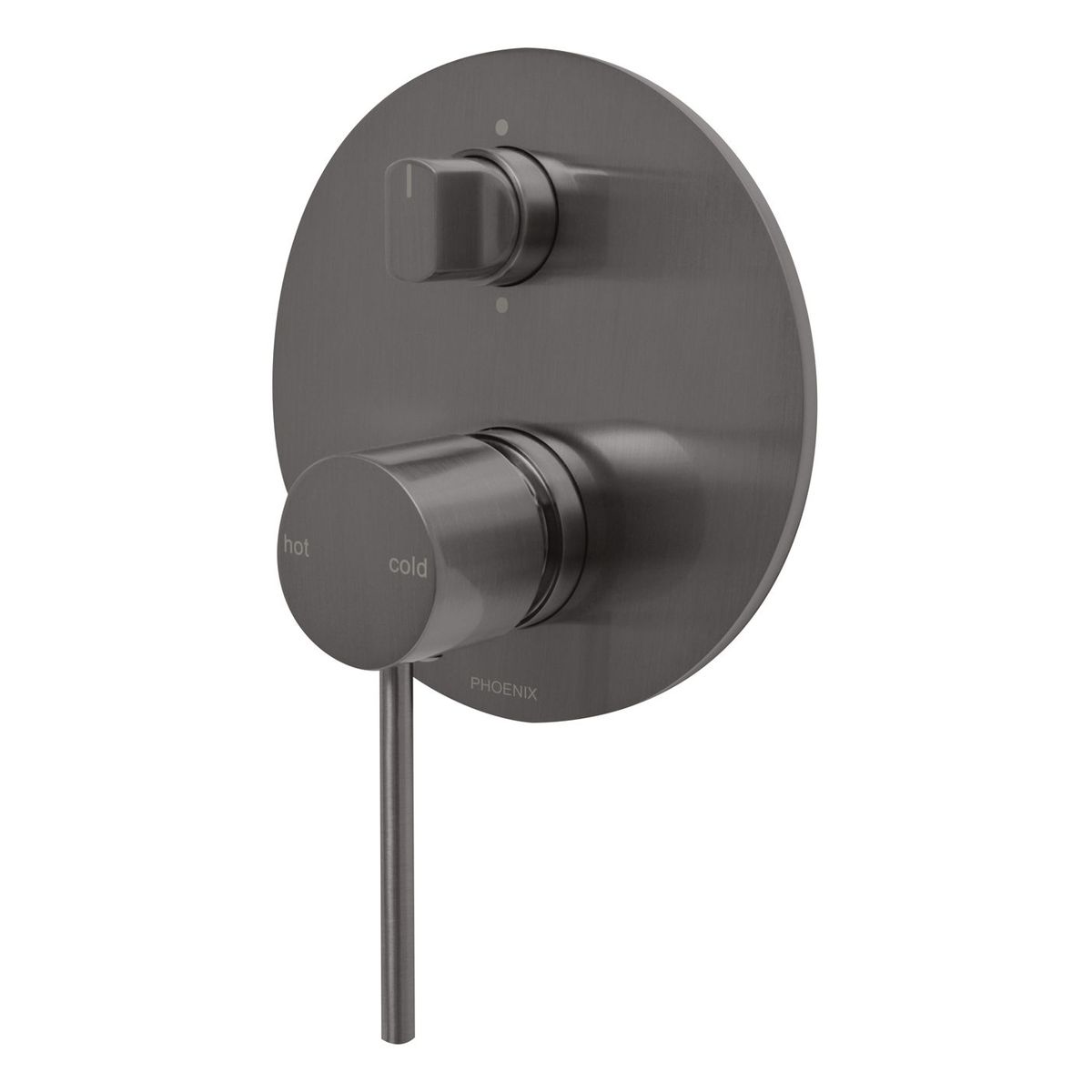 Vivid Slimline SwitchMix Shower / Bath Diverter Mixer Fit-Off Kit - Brushed Carbon, Lead Free