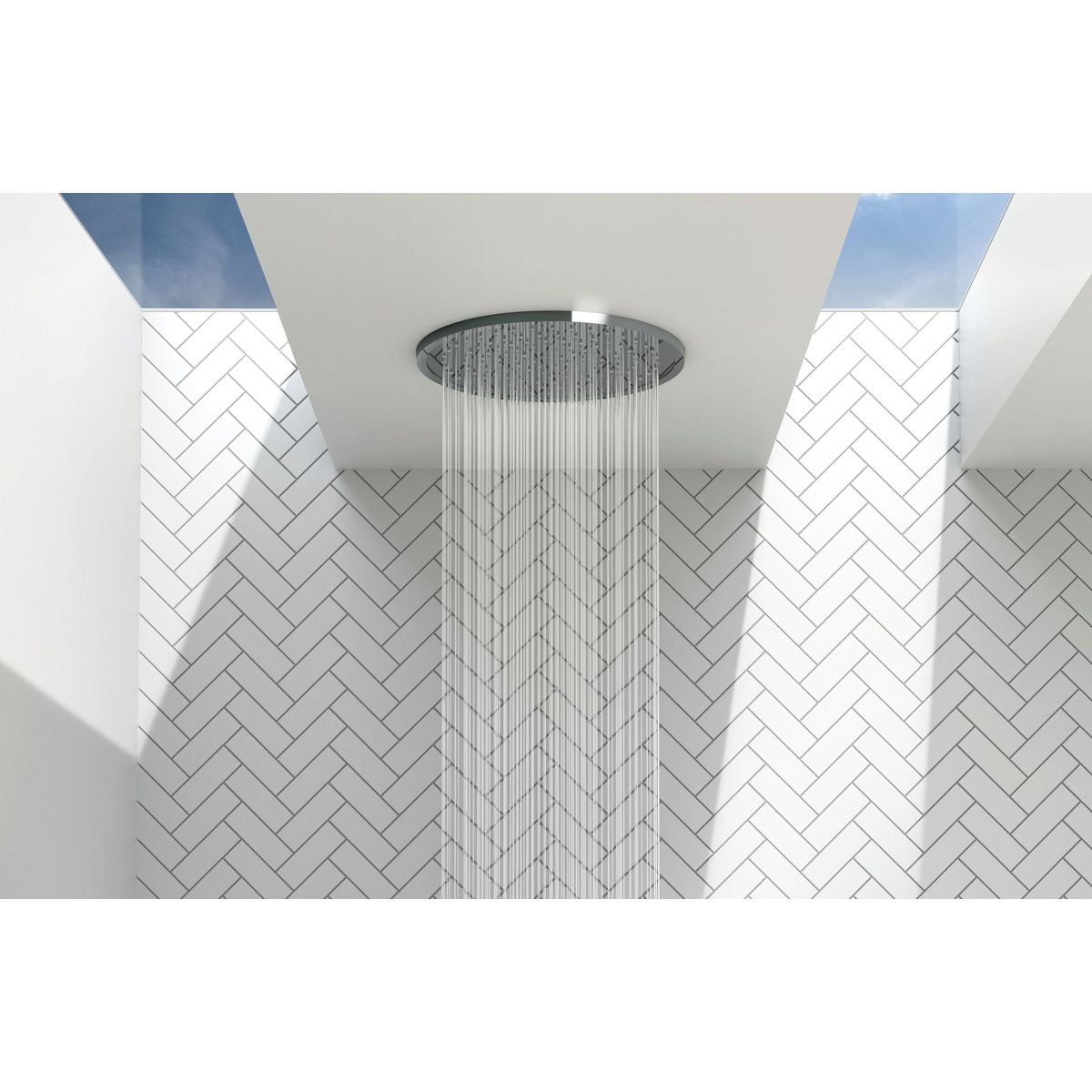 Vivid Slimline Flush Mount Ceiling Shower 300mm Round