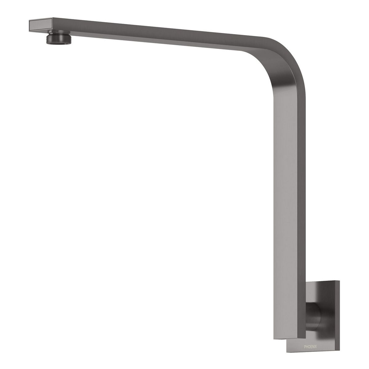 Vivid Slimline High-Rise Shower Arm Square Plate - Brushed Carbon