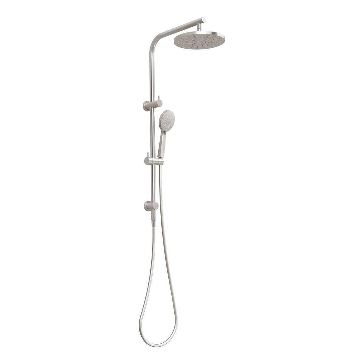 Vivid Slimline Twin Shower - Brushed Nickel