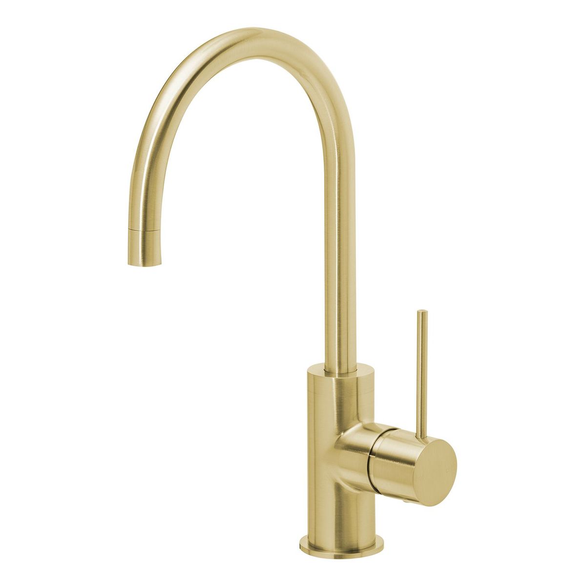 Vivid Slimline Sink Mixer 160mm Gooseneck, Lead Free - Brushed Gold