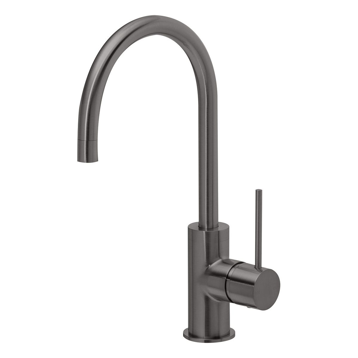 Vivid Slimline Sink Mixer 160mm Gooseneck, Lead Free - Brushed Carbon