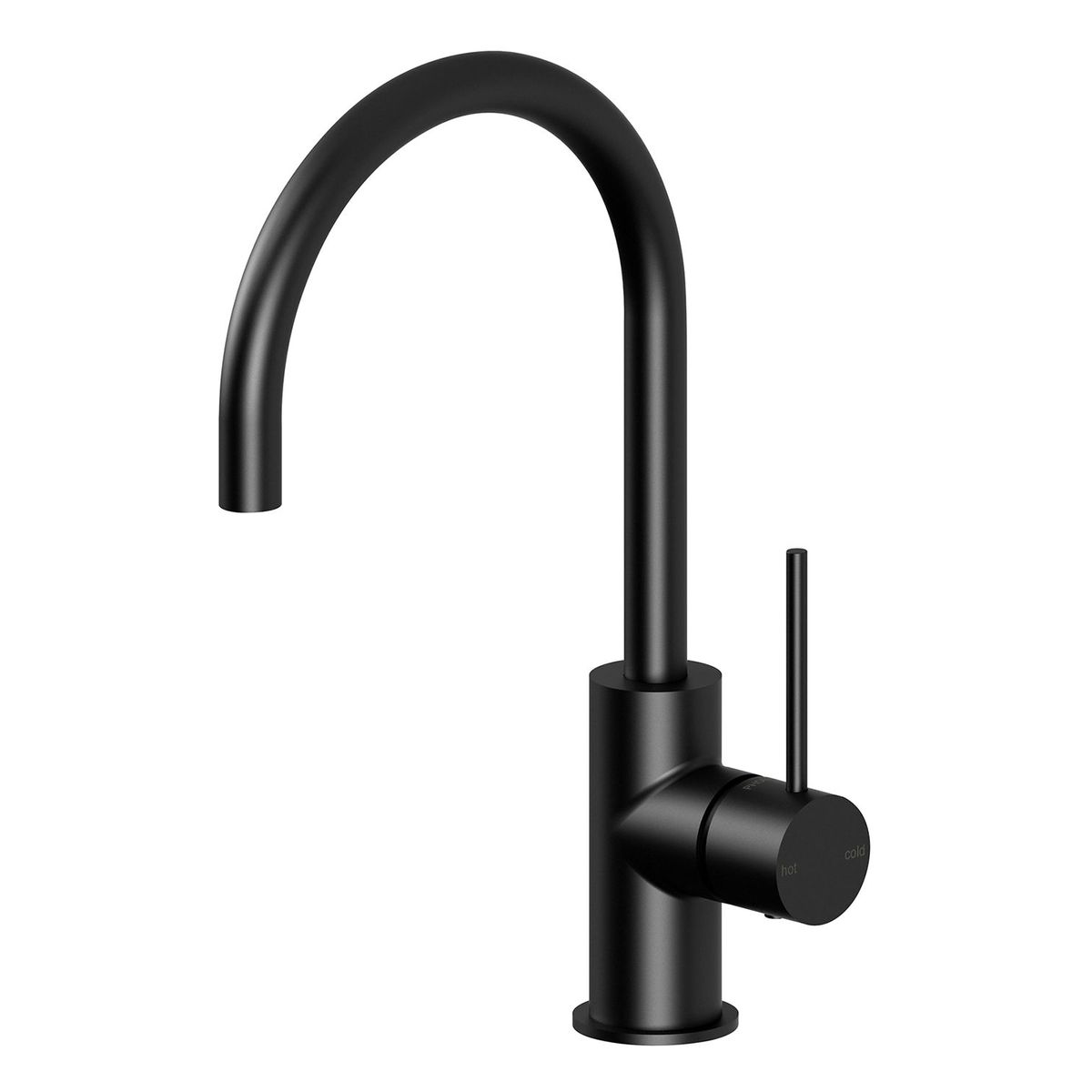 Vivid Slimline Sink Mixer 160mm Gooseneck, Lead Free - Matte Black