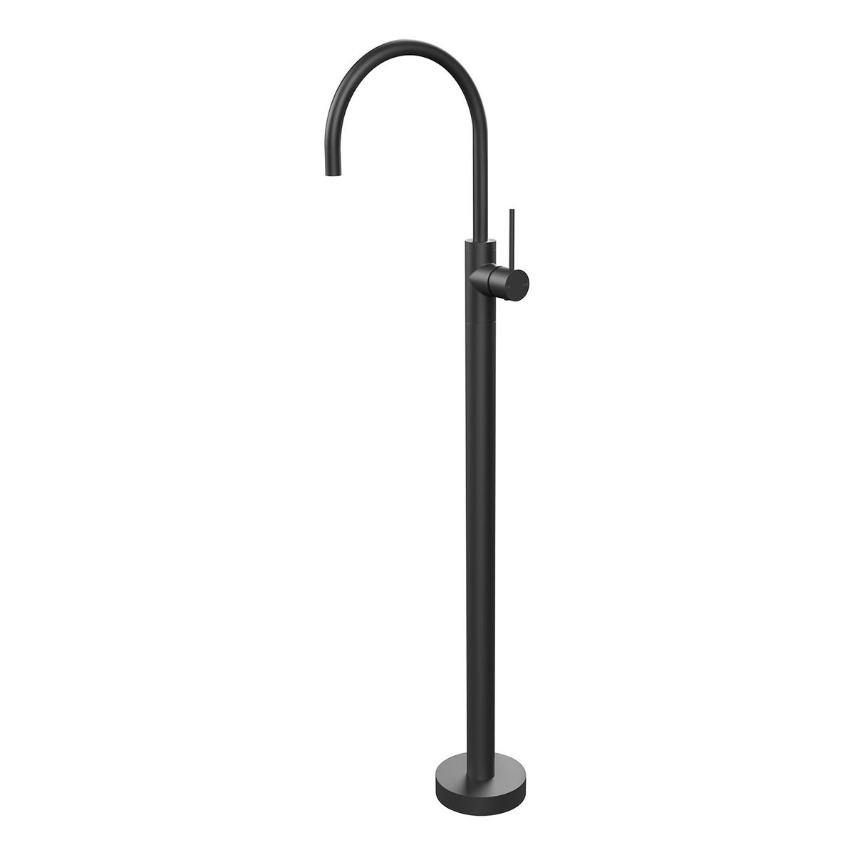 Vivid Slimline Floor Mounted Bath Mixer - Matte Black