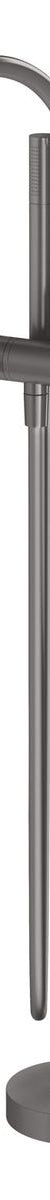 Vivid Slimline Floor Mounted Bath Mixer with Hand Shower - Brushed Carbon