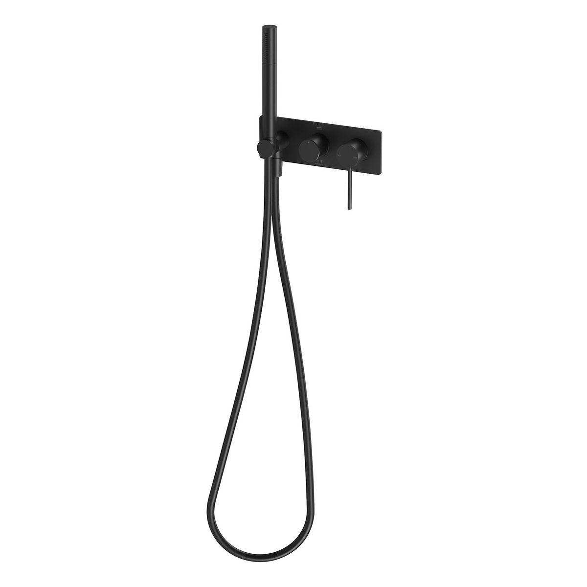 Vivid Slimline Wall Shower System - Matte Black