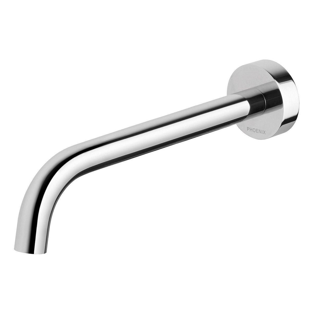 Vivid Slimline Wall Bath Outlet 230mm Curved - Chrome - Lead Free