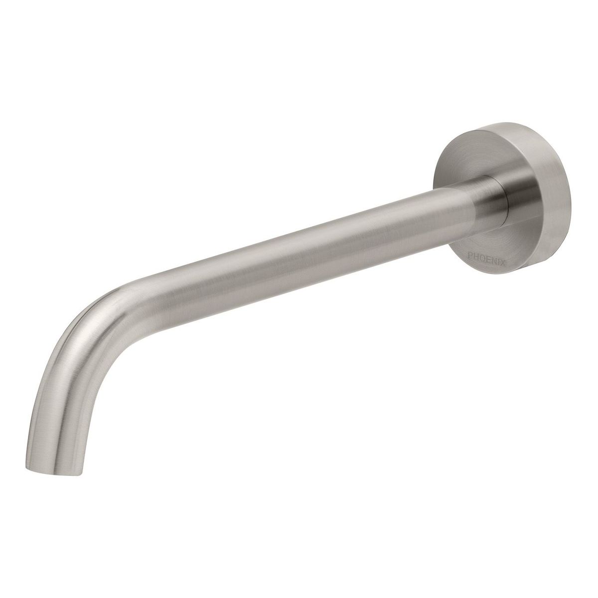 Vivid Slimline Wall Bath Outlet 230mm Curved - Brushed Nickel - Lead Free