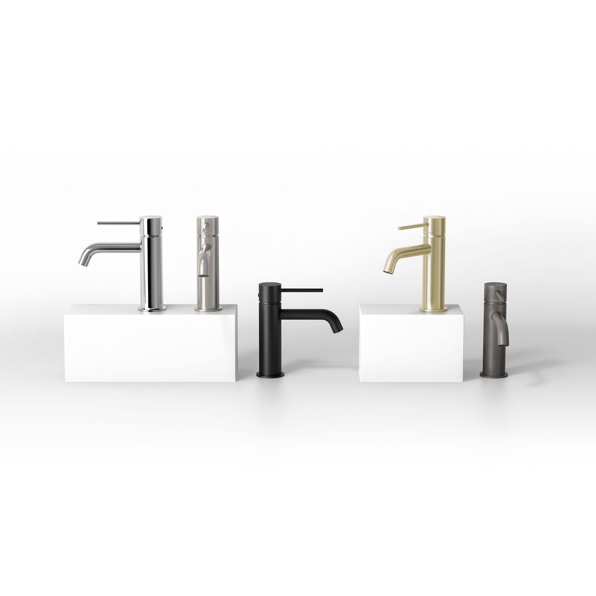 Vivid Slimline Basin Mixer - Brushed Nickel