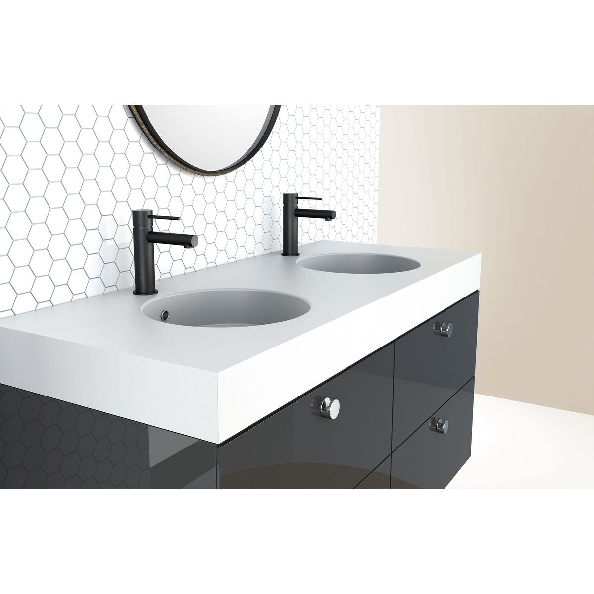 Vivid Slimline Basin Mixer, Lead Free - Matte Black