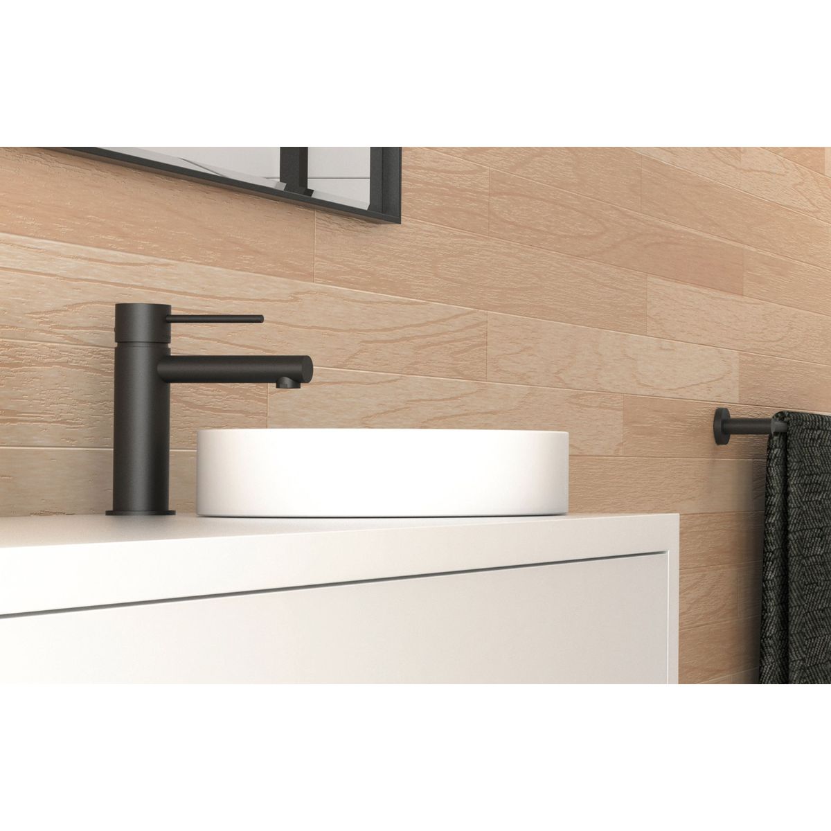Vivid Slimline Basin Mixer, Lead Free - Matte Black