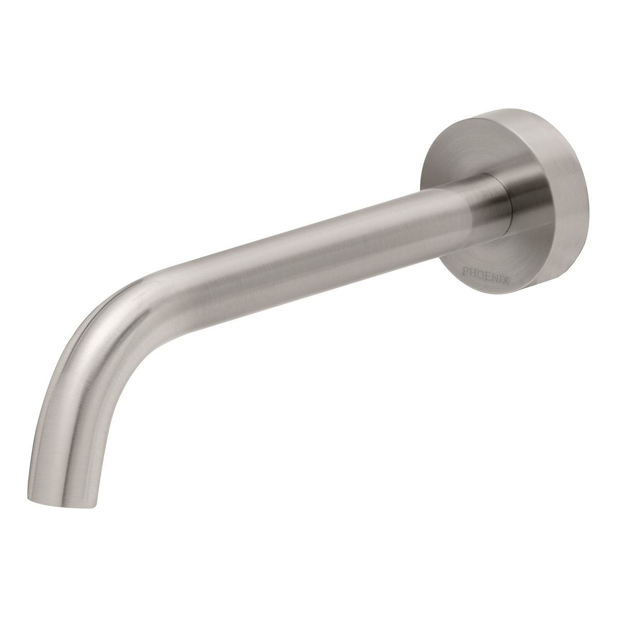 Vivid Slimline Wall Bath Outlet 180mm Curved - Brushed Nickel - Lead Free