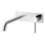 Vivid Slimline Wall Basin Mixer Set 230mm Curved - Chrome