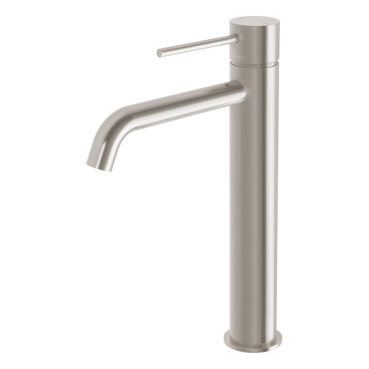 Vivid Slimline Vessel Mixer Curved Outlet - Brushed Nickel, Lead Free