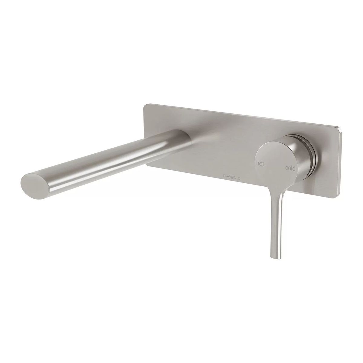 Vivid Slimline Oval SwitchMix Wall Basin / Bath Mixer Set 175mm (Complete Kit), Lead Free - Brushed Nickel